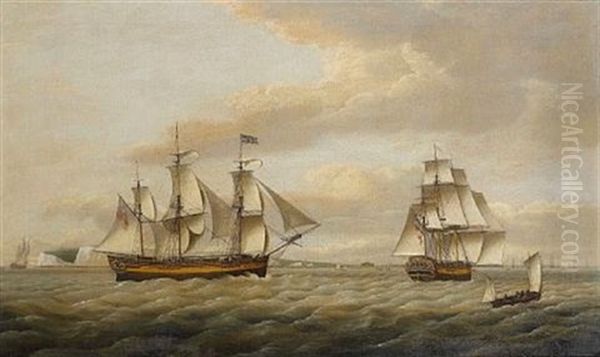 The "rebecca" In Two Positions Off Walmer Castle - view 1