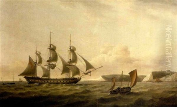 His Majesty's Frigate "amazon", 38 Guns, Arriving Off Dover - view 1