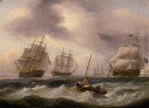 Hauling In The Nets by Thomas Luny