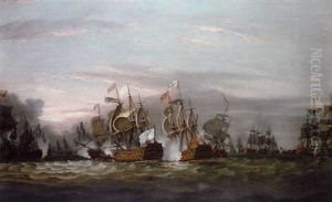 The French Flagship Under Attack At The Battle Of Saintes, 12 April 1782 by Thomas Luny