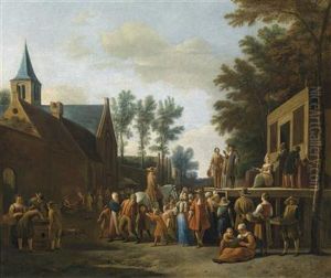 A View Of A Town by Gerrit Adriaensz Berckheyde