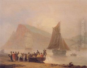 Boarding The Ferry, Teignmouth by Thomas Luny