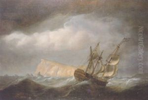 Warship In Distress Off A Perilous Shore Warship In Distress Off A Perilous Shore