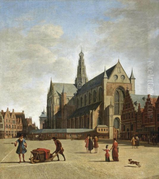 Haarlem, Looking South-east With Saint Bavo's Church - view 1