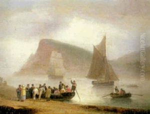 Boarding The Ferry, Teignmouth by Thomas Luny