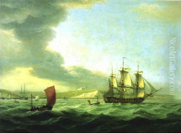 An East Indiaman And Other Shipping Off Dover - view 1