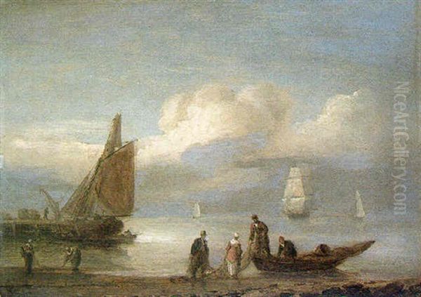 Fishermen On The Beach - view 1