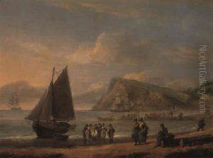 A View Of Ness Point, Teignmouth, Devon by Thomas Luny