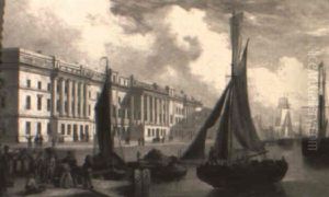 The Old Customs House, London by Thomas Luny