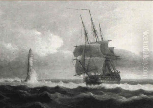 Man-o-war Rounding The Eddystone - view 1