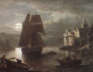 Shipping In The Mouth Of The Dart, By Moonlight Shipping In The Mouth Of The Dart, By Moonlight