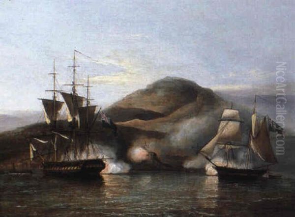 The Capture Of Cerigo, October 1809, By H.m. Frigate Spartan - view 1