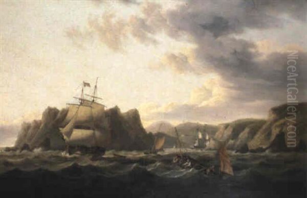 English Men-o'-war And Other Shipping Off Falmouth Estuary - view 1