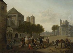 View Of The Churches Of Sankt Gereon by Gerrit Adriaensz Berckheyde