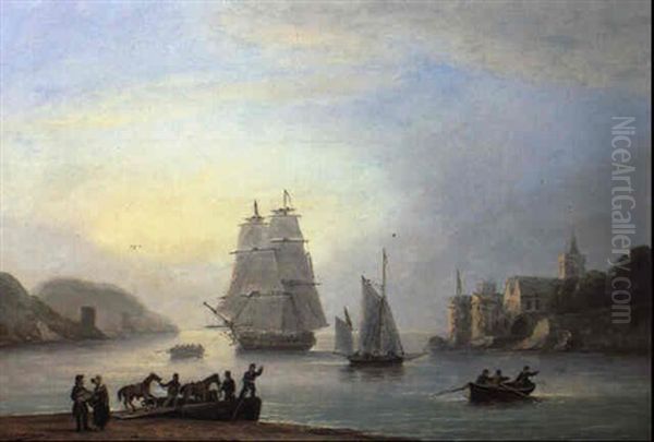 Brig Entering The River Dart Off Dartmouth Castle - view 1