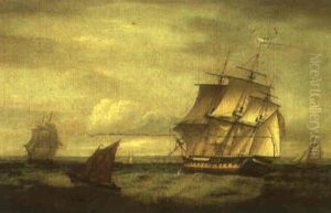 Armed Merchantman Approaching An Anchorage Off The South Downs