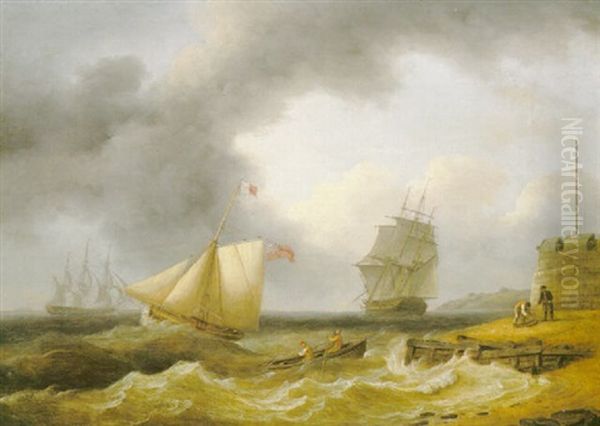 Shipping Off The Coast In A Breeze - view 1