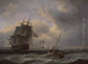 Ships In Full Sail Off Dungeness