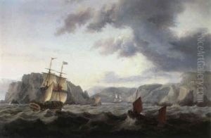 A Merchant Brig, A Pilot Cutter And A Lugger Entering The   Port Of Crookhaven, S. Ireland