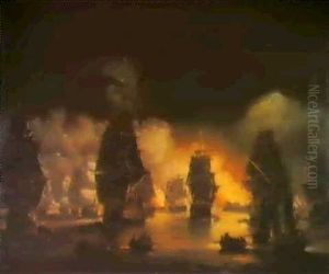 The Bombardment Of Algiers I by Thomas Luny