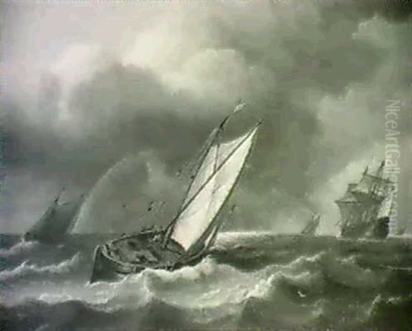 Calm After The Storm; Ship Foundering In Heavy Seas - view 1