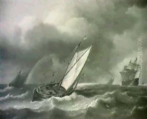 Calm After The Storm;                                       Ship Foundering In Heavy Seas