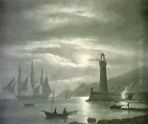 A Harbour By Moonlight - view 1