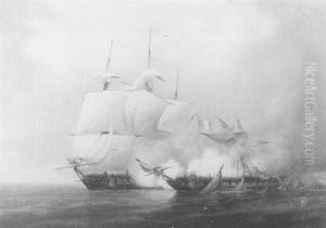 The Engagement Between H.m.s. Iris And Citoyenne Francaise  13th May 1793