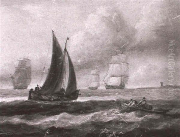 Fishing Boats And Sailing Vessels Offshore - view 1