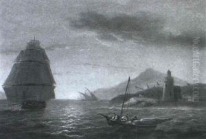 Italian Coastal Scene At Sunset by Thomas Luny
