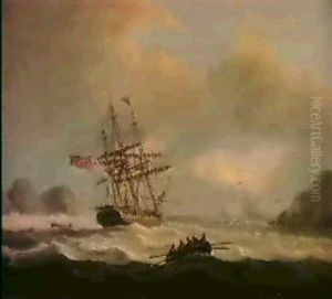 H.m.s. Andromache, Sails Furled Anchoring Off               Crookhaven, South West Ireland