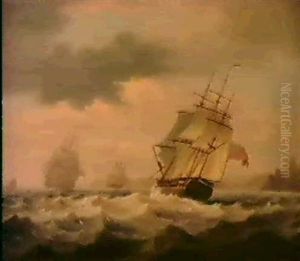 Frigates In A Squall Off Salcombe