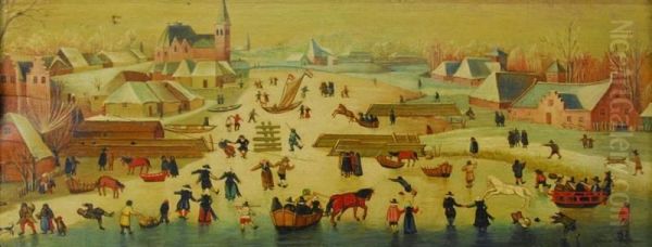 Primitive Winter Canal Scene - view 1