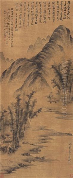 Dwelling With Bamboo And Stream - view 1