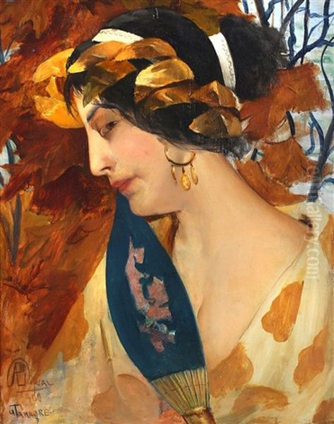 Portrait Of A Lady With Fan - view 1