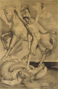 Persee Delivrant Andromede by Andre Pierre Lupiac