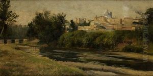 Vista De Madrid Desde El Manzanares