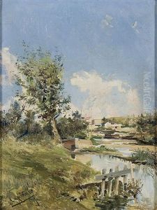 Vista Del Manzanares by Jose Lupianez y Carrasco