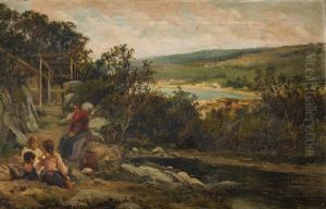 Paisaje Con Figuras Y Paisaje, Quizas, De La Sierra De Guadarrama (2 Works) by Jose Lupianez y Carrasco