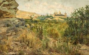 Vista Del Monasterio Del Escorial by Jose Lupianez y Carrasco