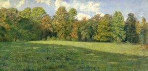 Sommerliche Waldlichtung Bei Ringsted Auf Seeland In Danemark by Marie Antoinette Henriette Luplau
