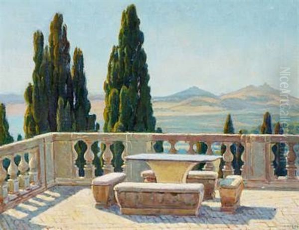 Summer's Day On A Terrace In The Mountains, Italy - view 1