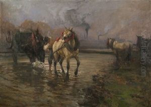 Chevaux Au Travail by Alessandro Lupo