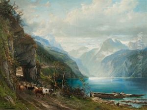 Alpine Idyl by Gerard Joseph Adrian van Luppen