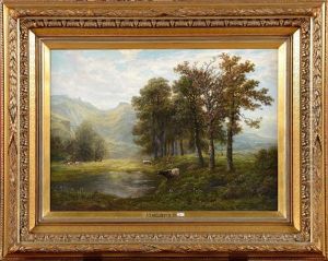 Vacher Et Son Troupeau En Montagne