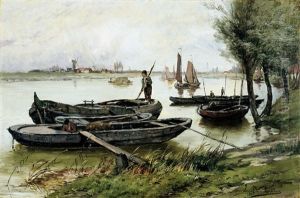 Boten Aan De Rivieroever Boten Aan De Rivieroever