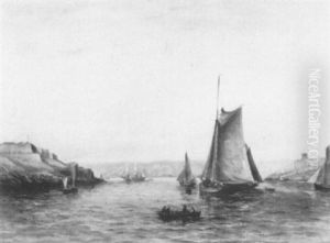 Approaching Plymouth Sound; And Ship Hove To For At Pilot by Henry A. Luscombe