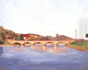 Brucke Beim Kloster Fahr by Otto Luessi