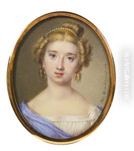 A Portrait Miniature Of Princess Katharina Vassilchikov Aged 17