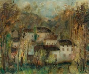 Ticino Village by Oscar Wilhelm Luethy